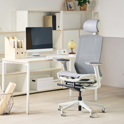 [무료시공] 듀오백 메가 MG-MW 메쉬 사무용 컴퓨터 책상 의자(MG-0-M2-W)