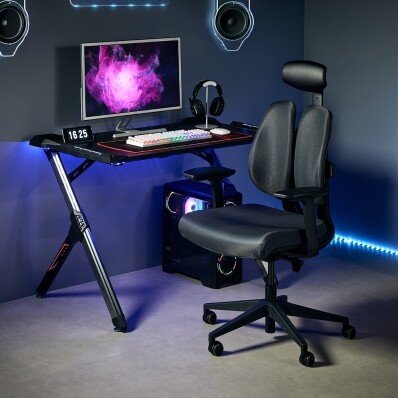 [지스타 비밀특가][무료시공] 듀오백 게임즈 DX2-C 컴퓨터 게이밍의자 DX2-HDA-C