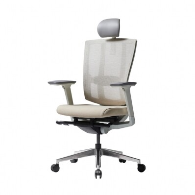 듀오백 브라보 BR-200CW 알루미늄베이스 메쉬 컴퓨터 책상 의자